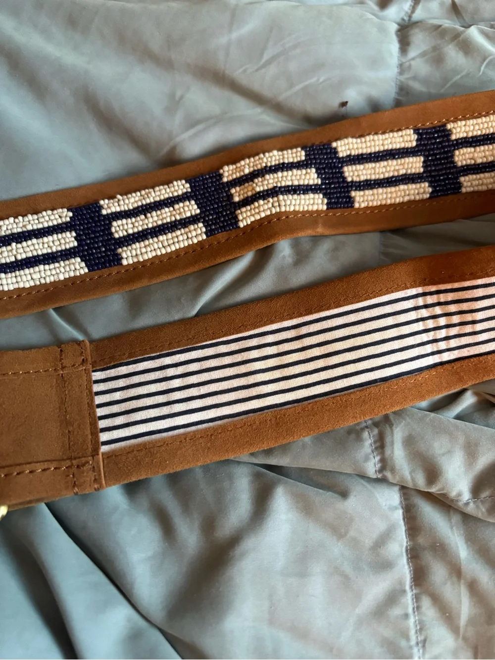 Parker Thatch Beaded and Suede Crossbody Strap - Picture 3 of 5